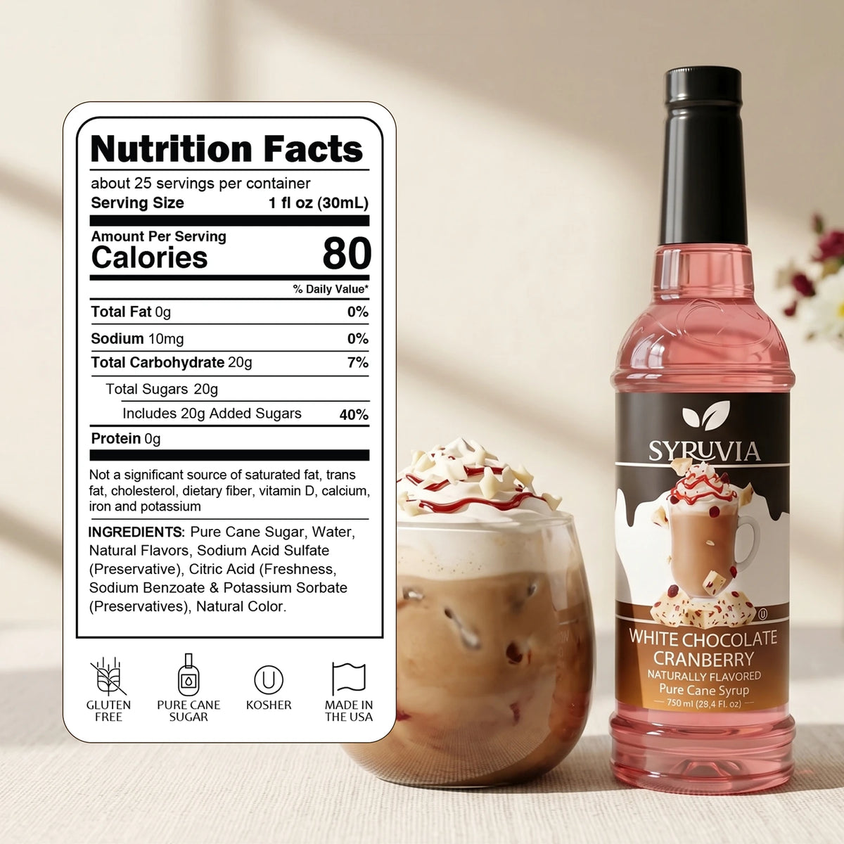 White Chocolate Cranberry Syrup Syruvia