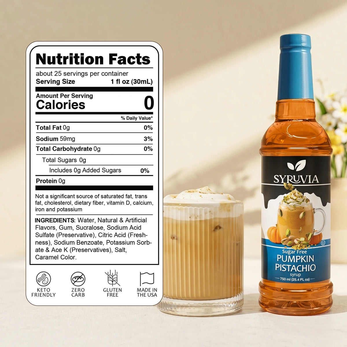 Sugar-Free Pumpkin Pistachio Syrup Syruvia