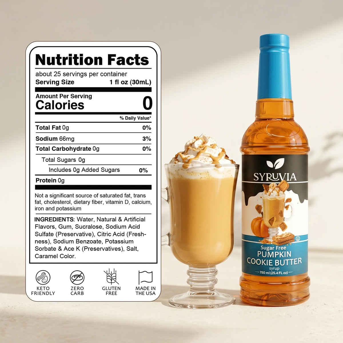 Sugar-Free Pumpkin Cookie Butter Syrup Syruvia