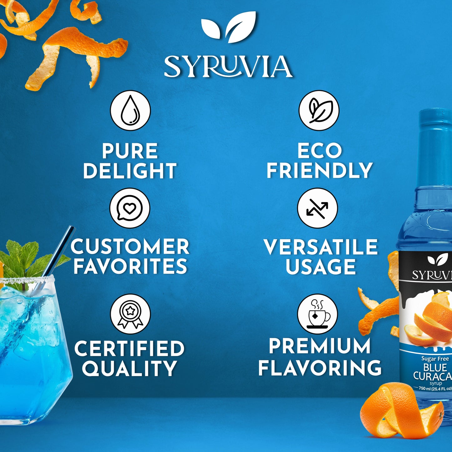 Sugar-Free Blue Curacao Syrup