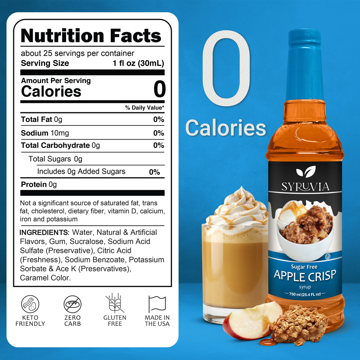 Sugar-Free Apple Crisp Syrup Syruvia