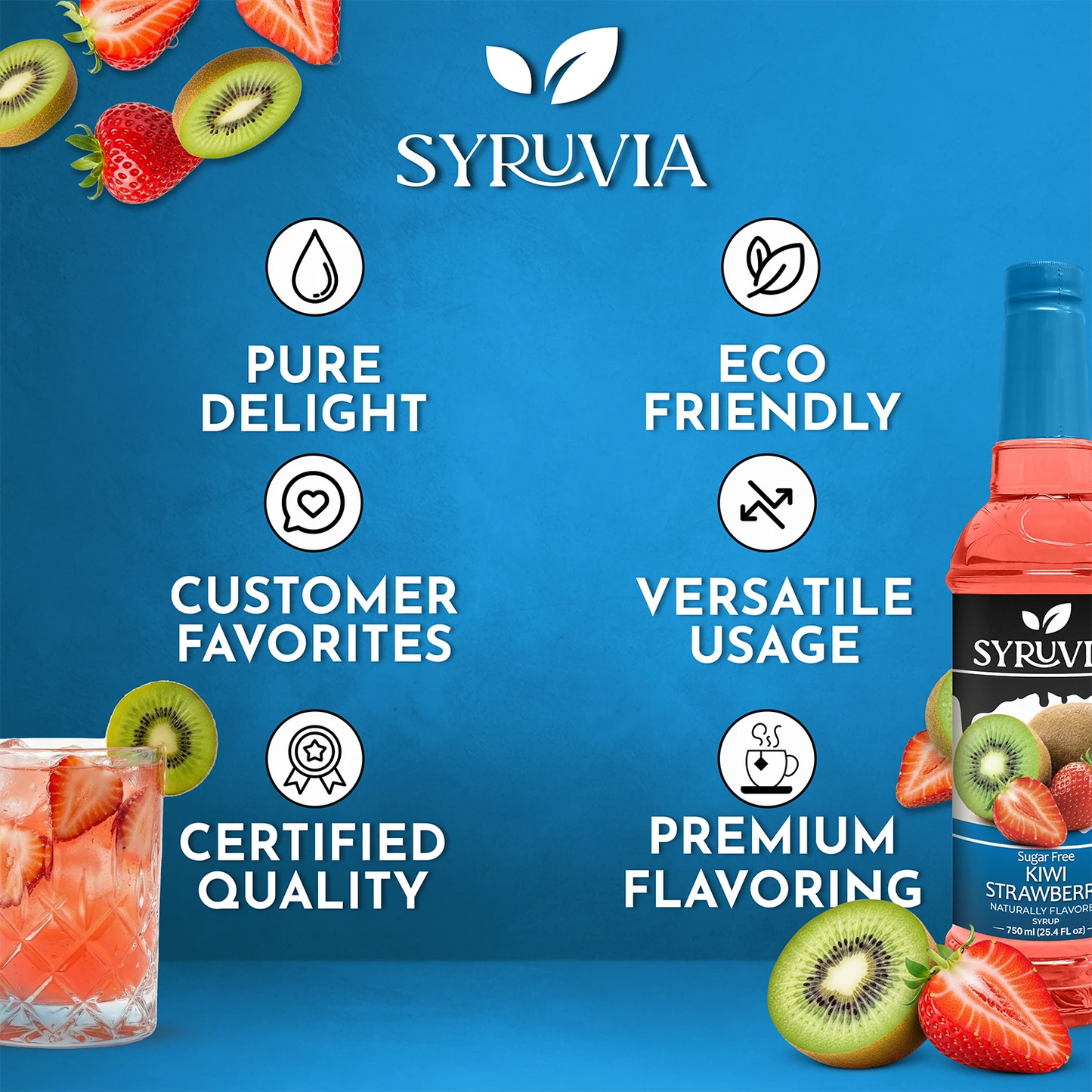Sugar-Free Kiwi Strawberry Syrup