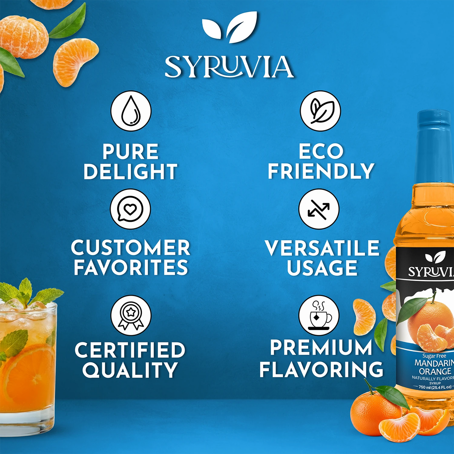 Sugar-Free Mandarin Orange Syrup Syruvia