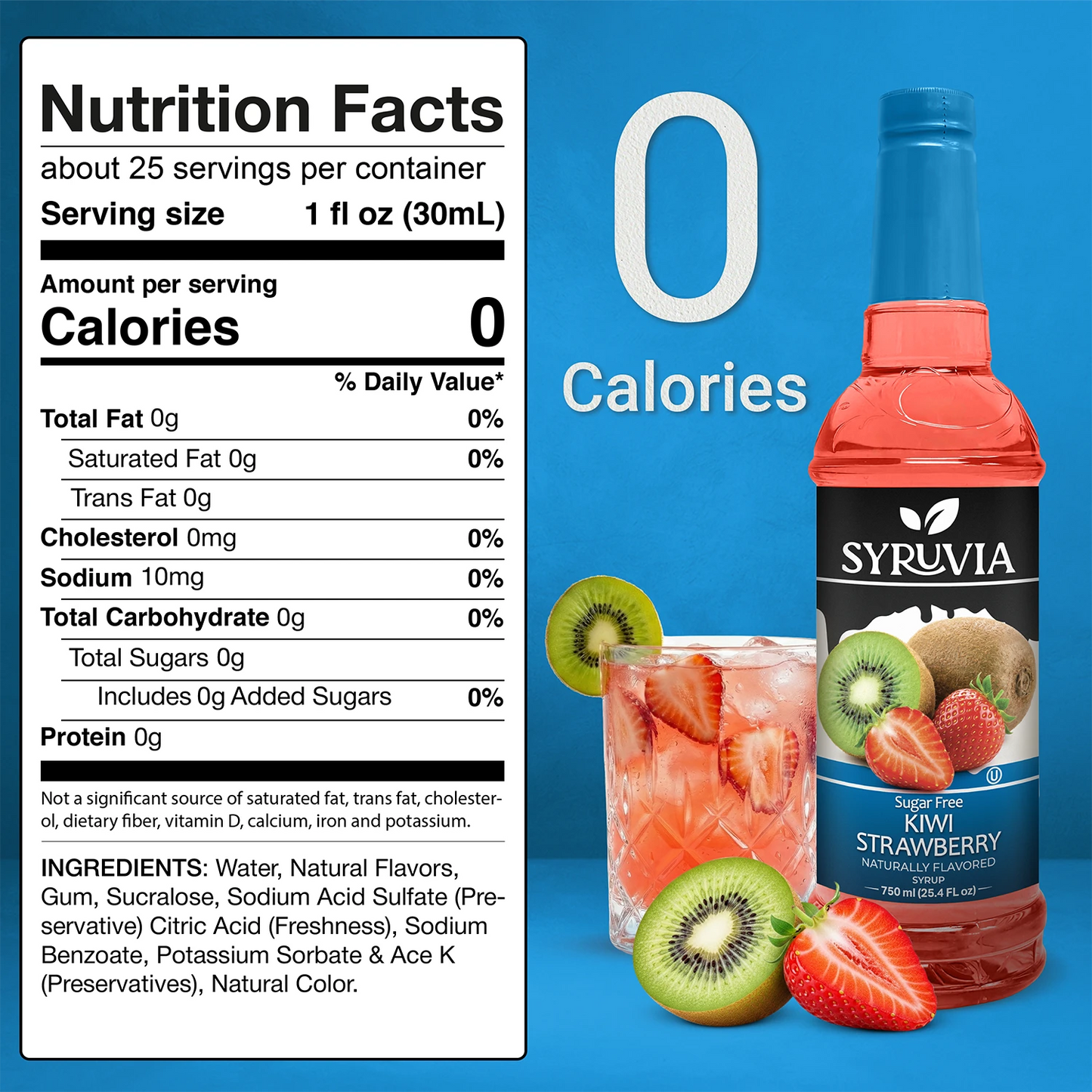 Sugar-Free Kiwi Strawberry Syrup Syruvia