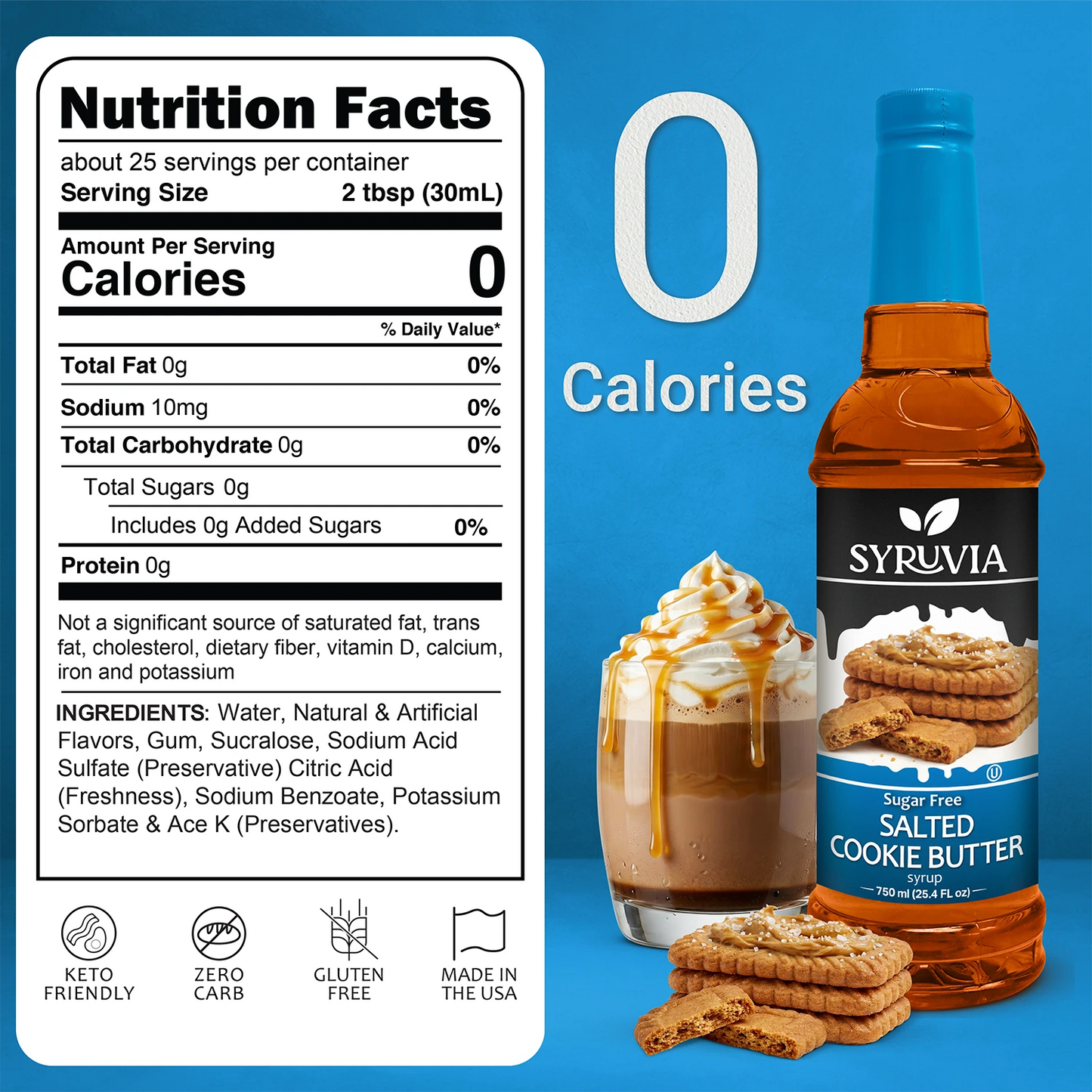 Sugar-Free Salted Cookie Butter Syrup Syruvia