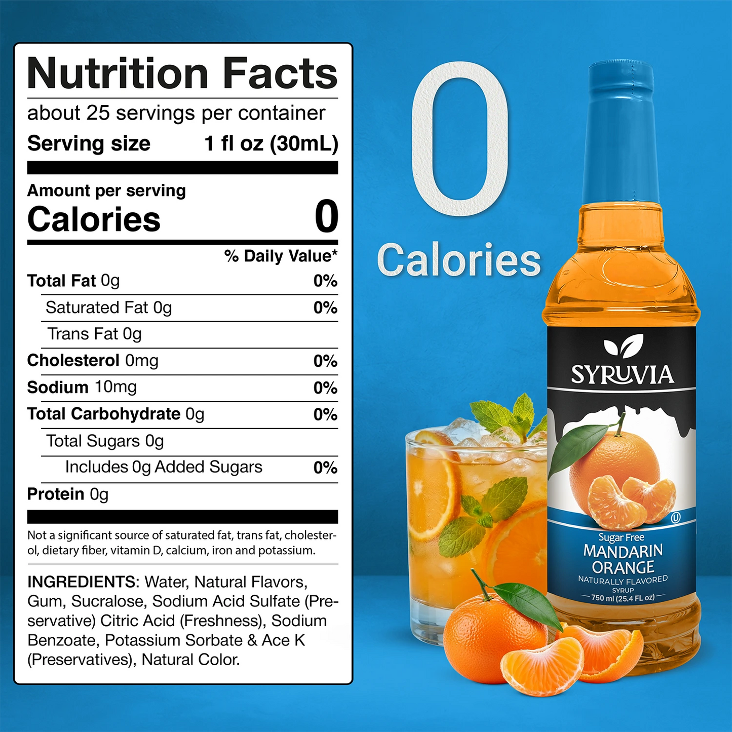 Sugar-Free Mandarin Orange Syrup Syruvia