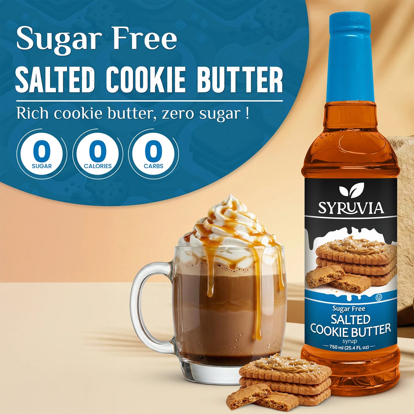 Sugar-Free Salted Cookie Butter Syrup Syruvia