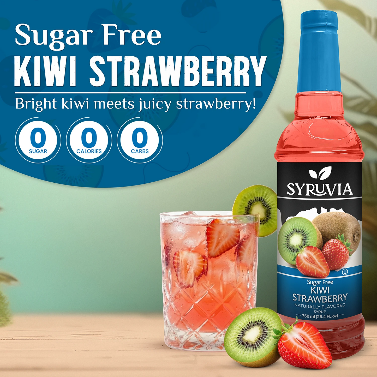 Sugar-Free Kiwi Strawberry Syrup
