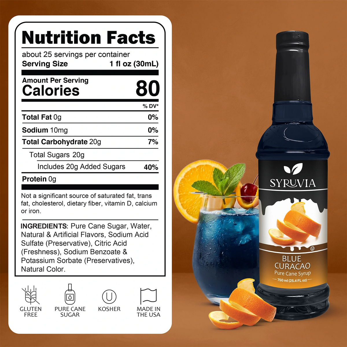 Blue Curacao Syrup Syruvia