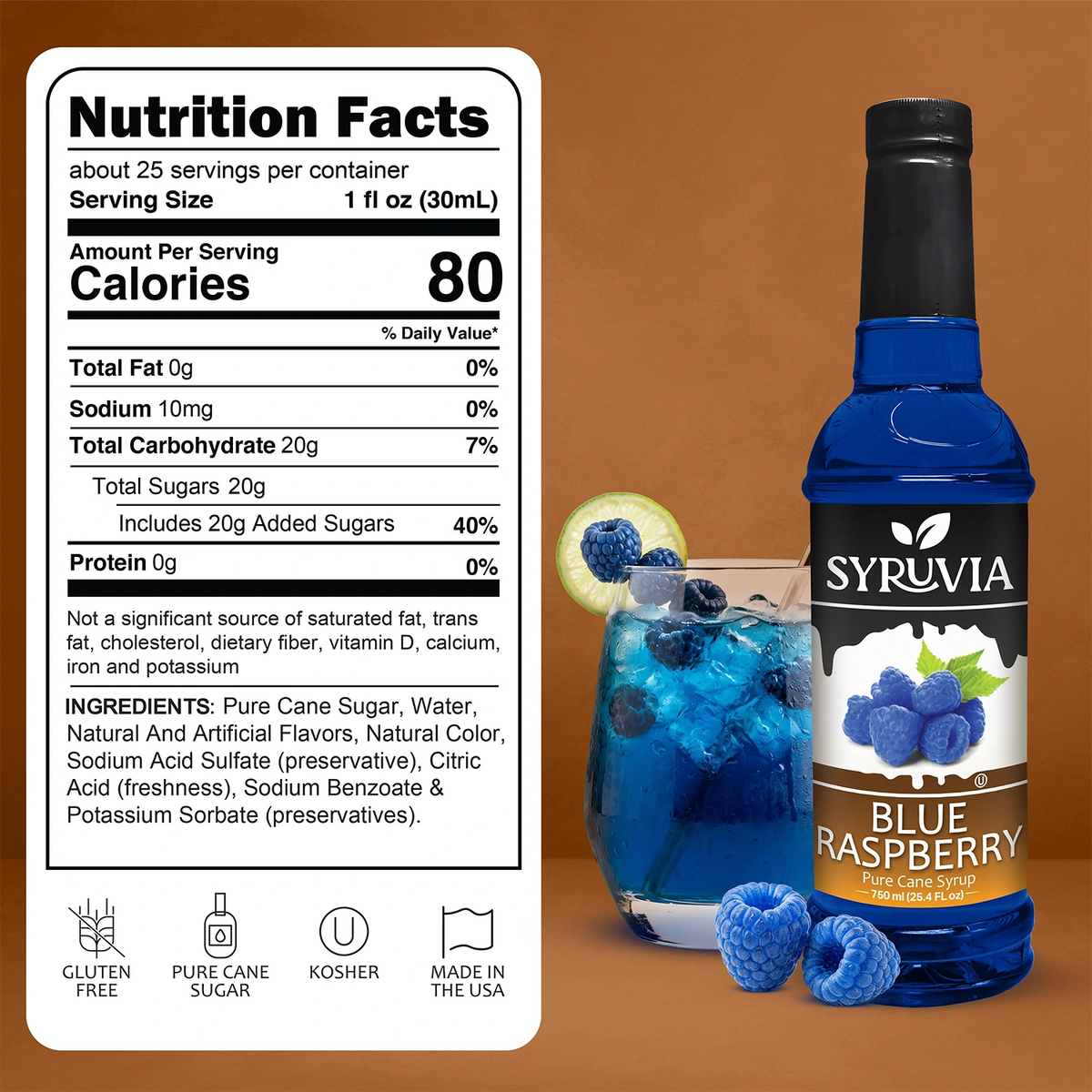 Blue Raspberry Syrup Syruvia