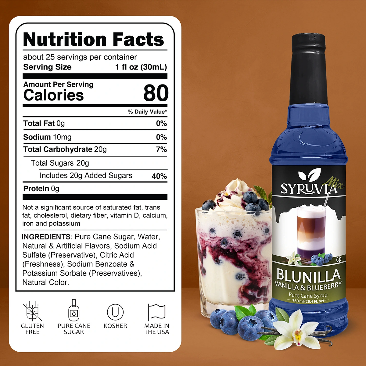 BLUNILLA Syrup™  Vanilla Blueberry Syruvia