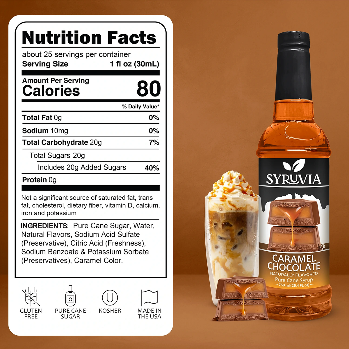 Caramel Chocolate Syrup Syruvia