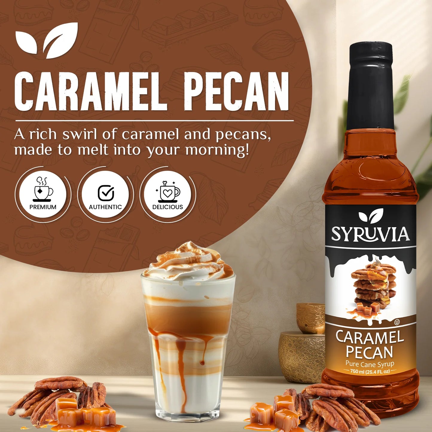 Caramel Pecan cofee syrup