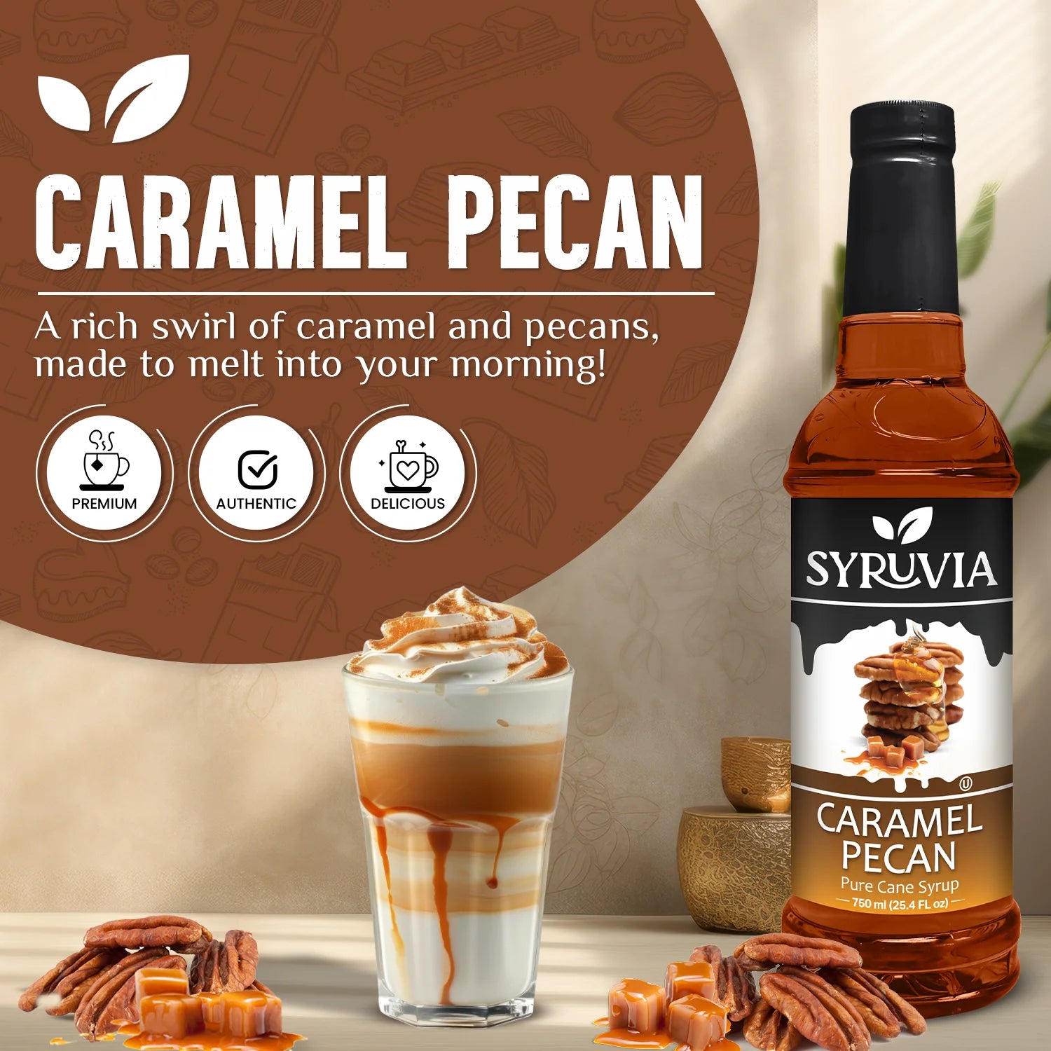 Caramel Pecan cofee syrup