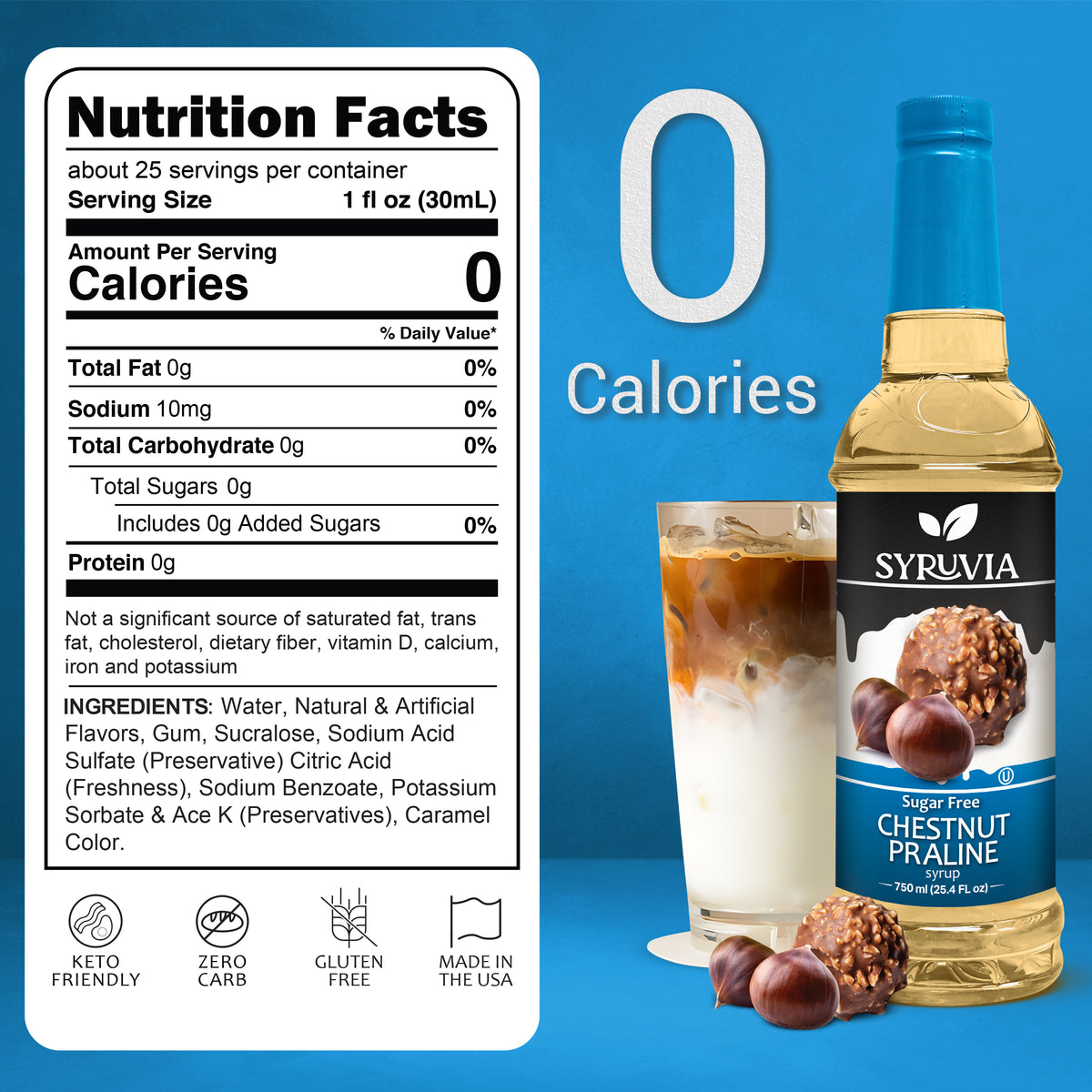 Sugar-Free Chestnut Praline Syrup Syruvia