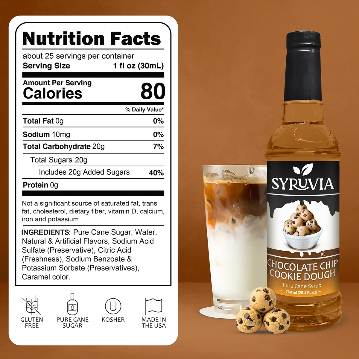 Chocolate Chip Cookie Dough Syrup Syruvia