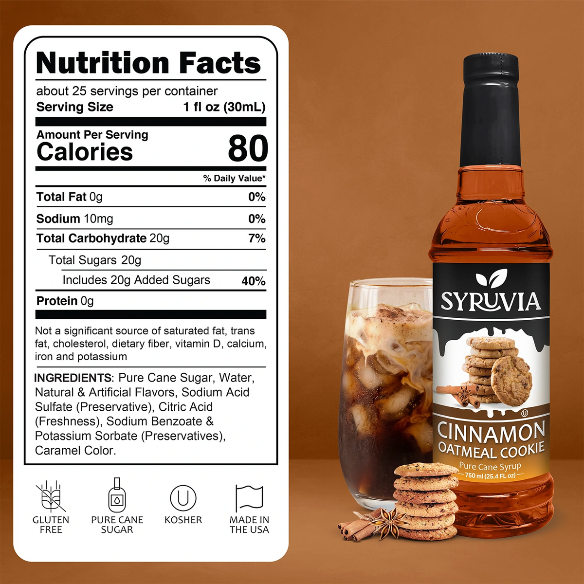 Cinnamon Oatmeal Cookie Syrup Syruvia