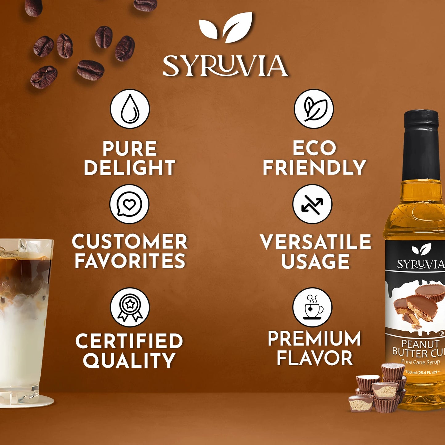 Coffee syrup peanut butter 