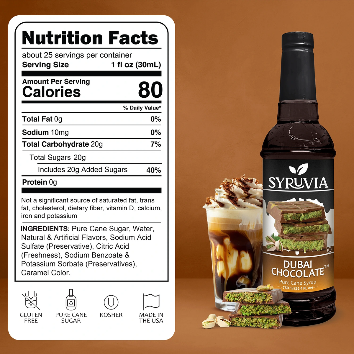 Dubai Chocolate Syrup™ Syruvia