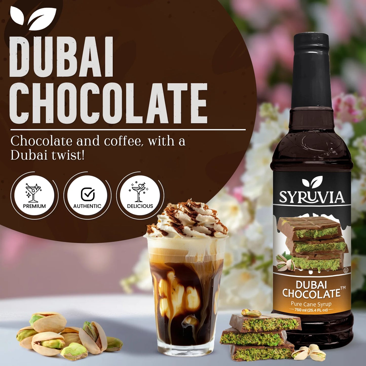 Dubai Chocolate coffee syrup