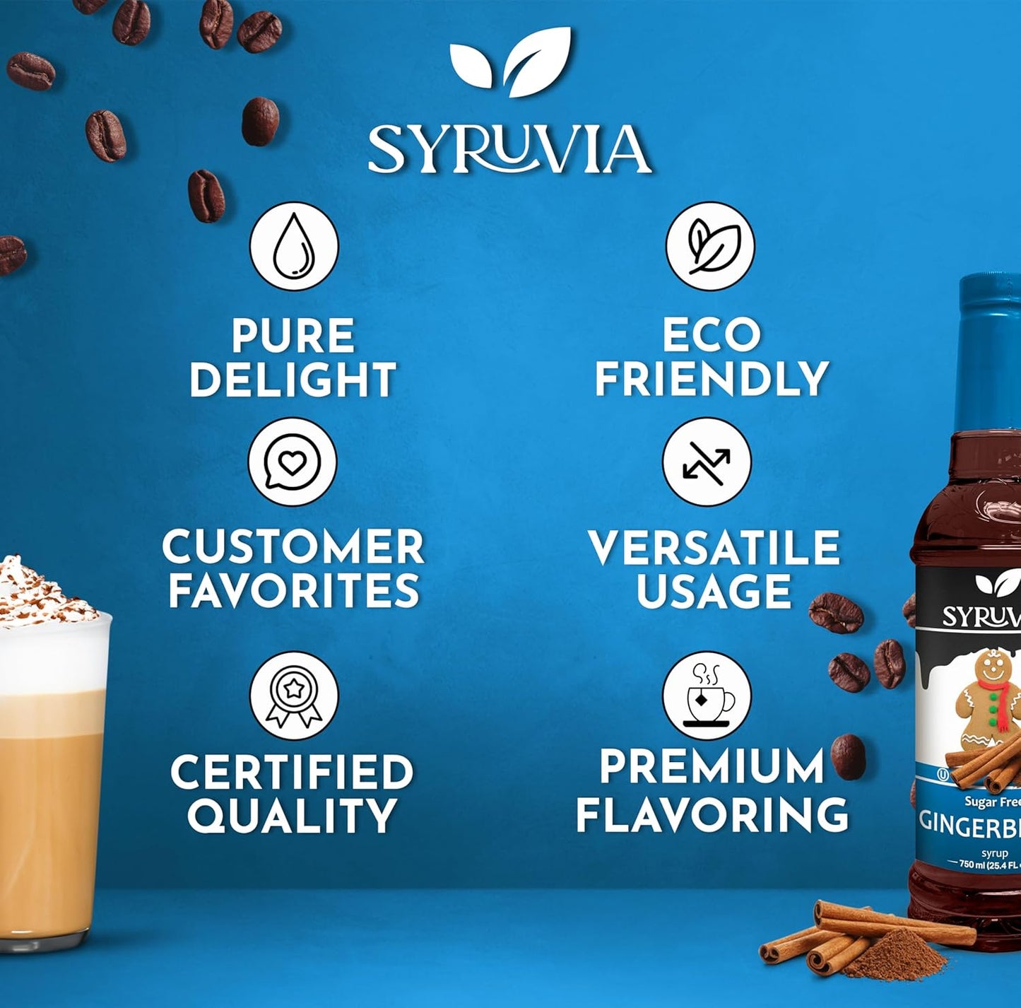 Gingerbread sugar free coffee flavor syrup