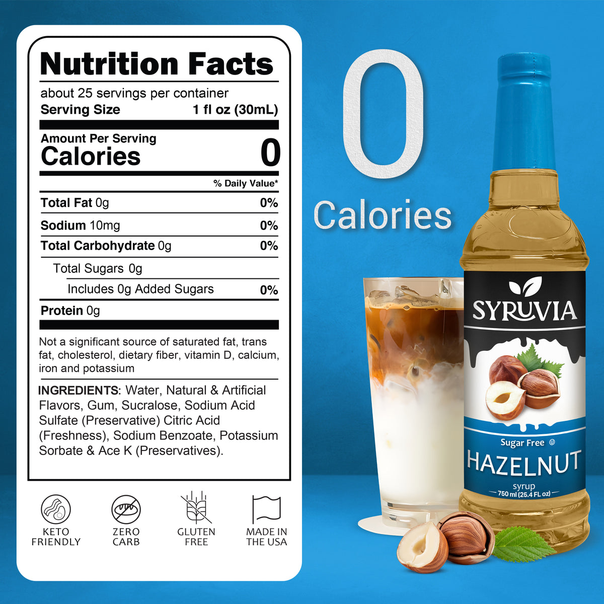 Sugar-Free Hazelnut Syrup Syruvia