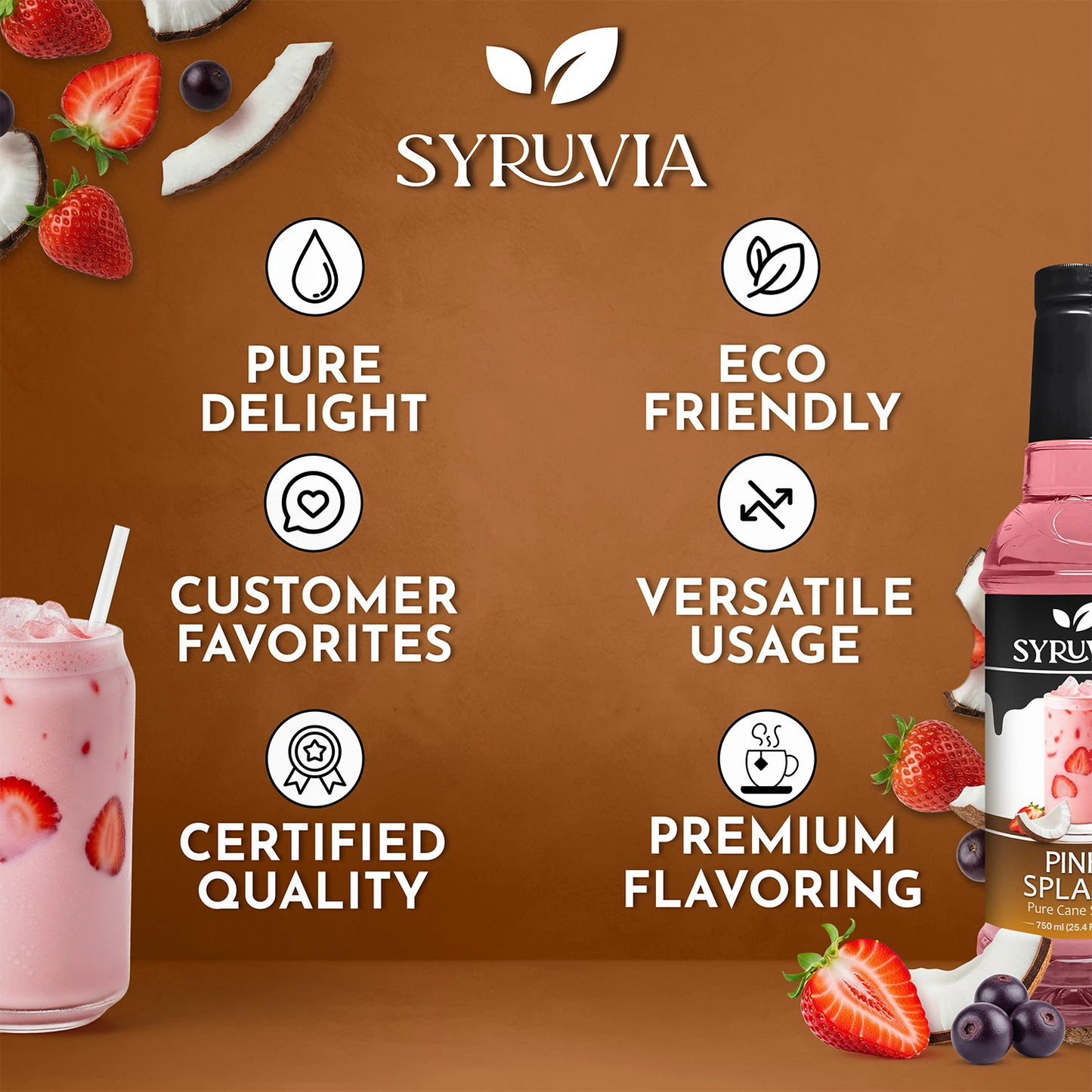 Pink Splash Syrup Syruvia
