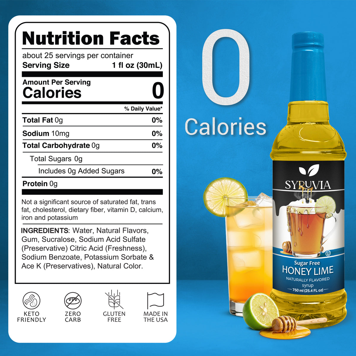 Sugar-Free Honey Lime Syrup Syruvia