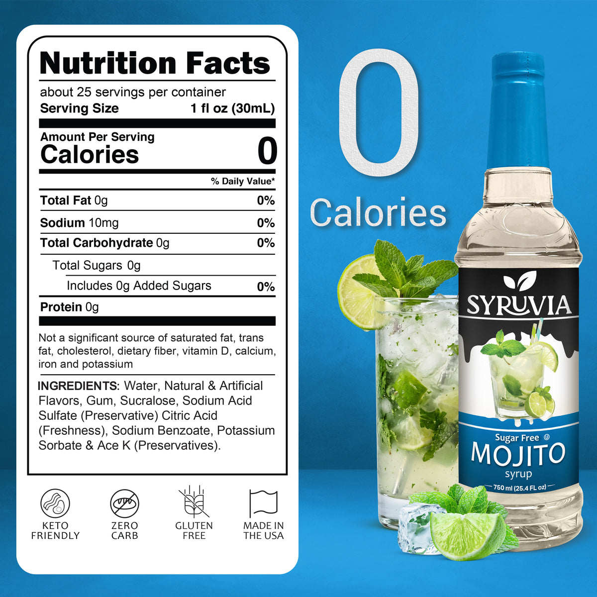 Sugar-Free Mojito Syrup Syruvia