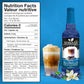 Nutrition Facts BLUNILLA sugar free syrup