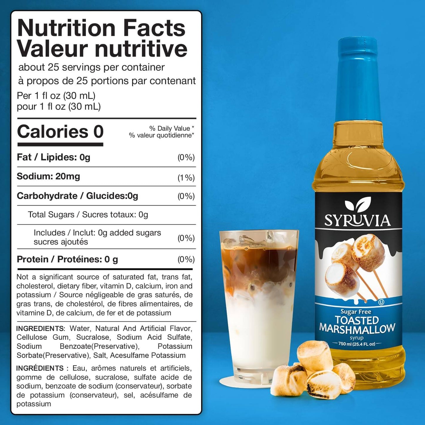 Nutrition Facts Toasted Marshmallow sugar free coffee
