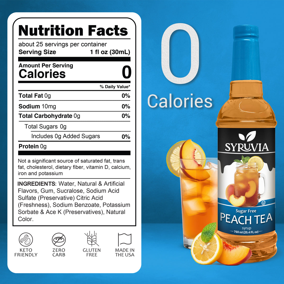 Sugar-Free Peach Tea Syrup Syruvia