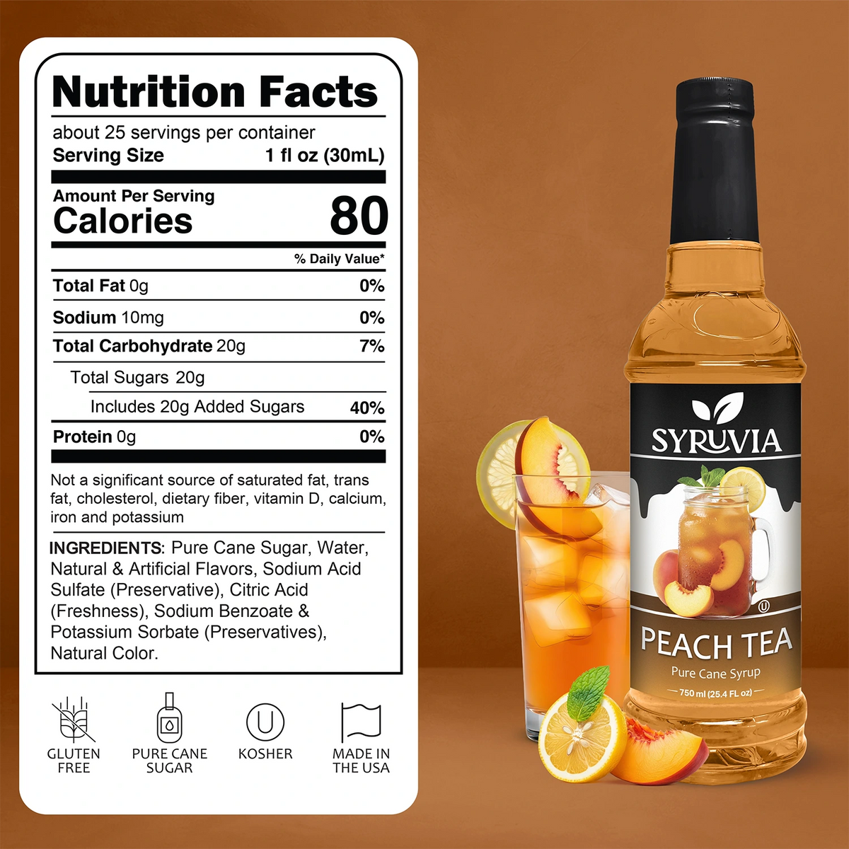 Peach Tea Syrup Syruvia
