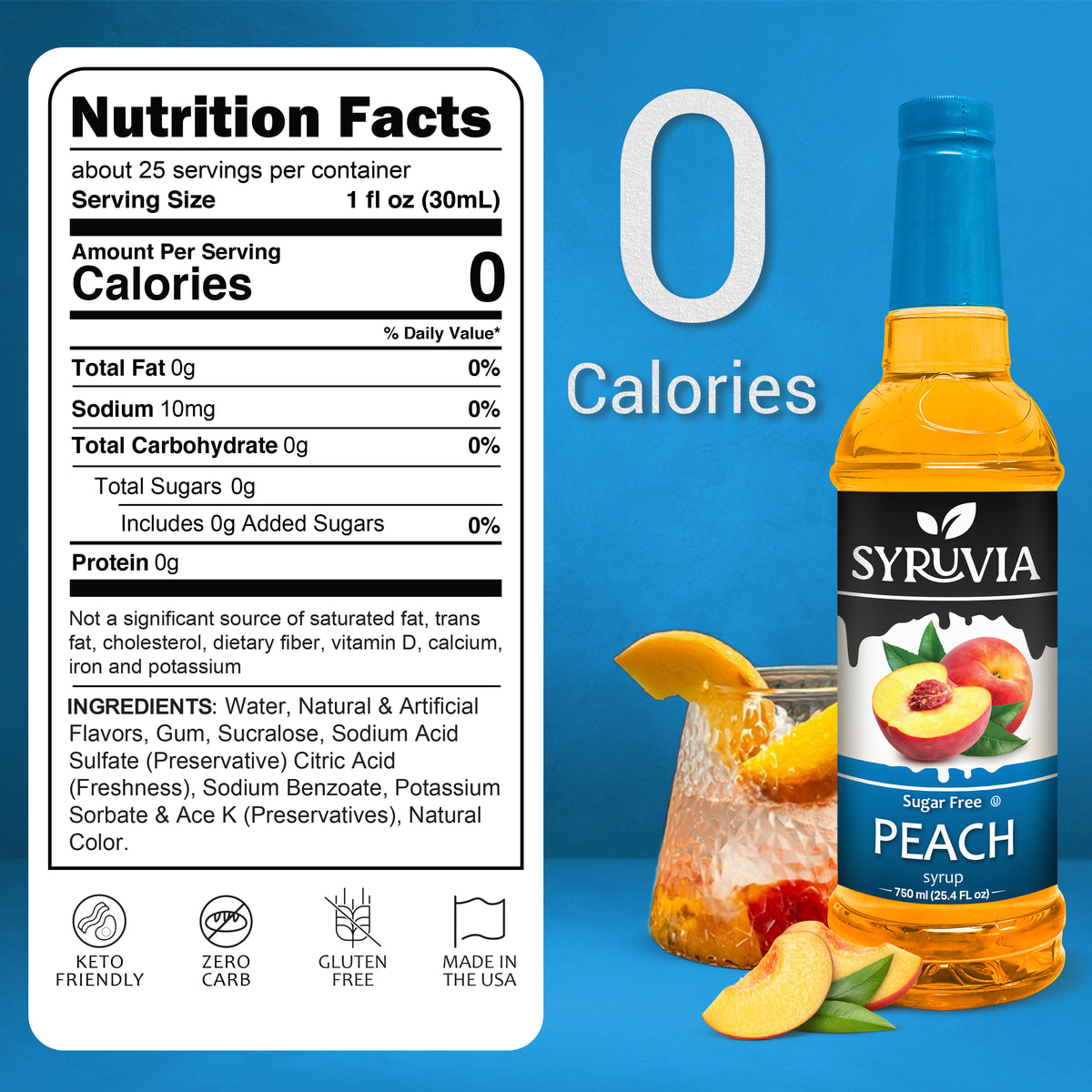 Sugar-Free Peach Syrup Syruvia