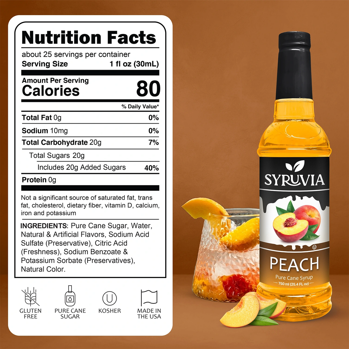 Peach Syrup Syruvia