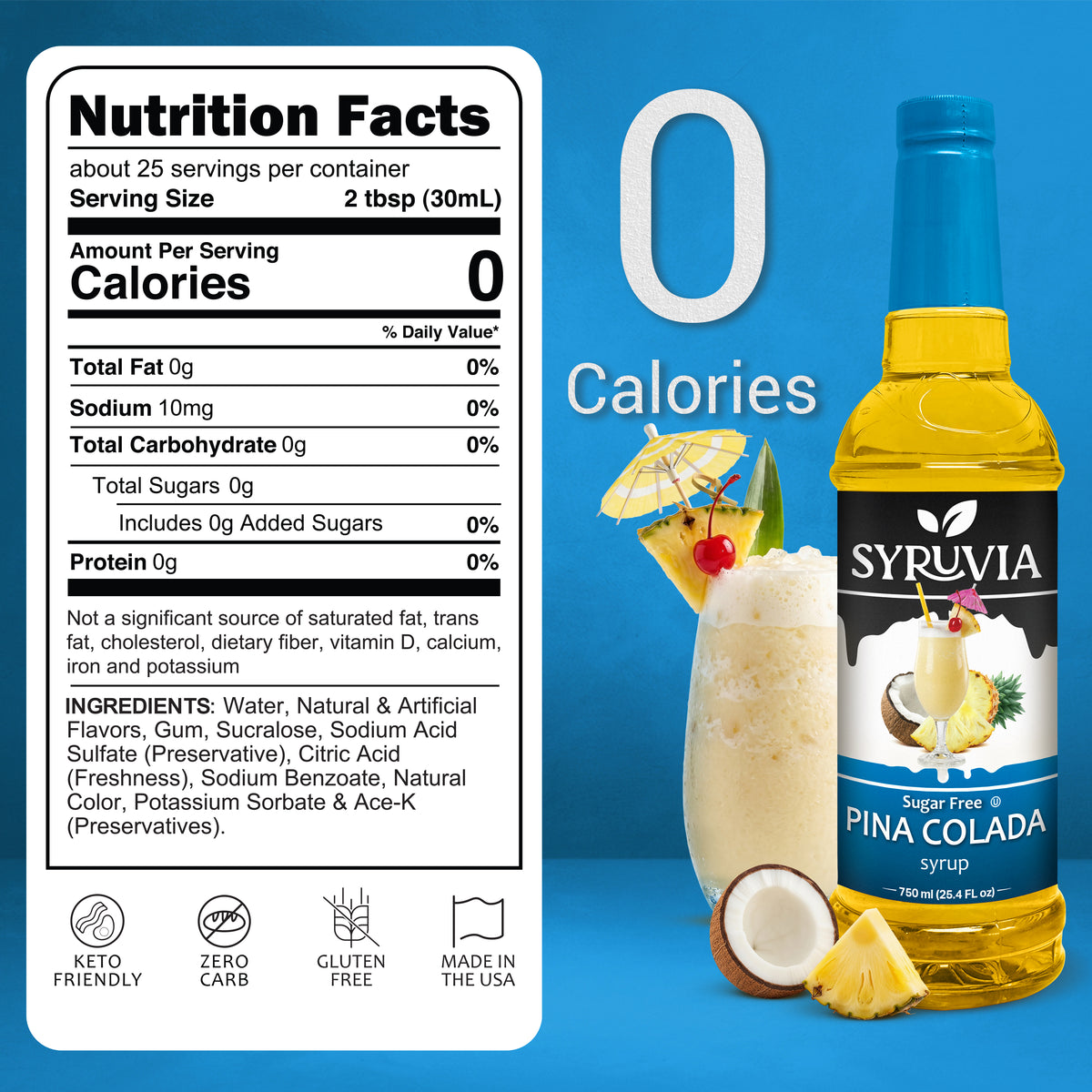 Sugar-Free Pina Colada Syrup Syruvia