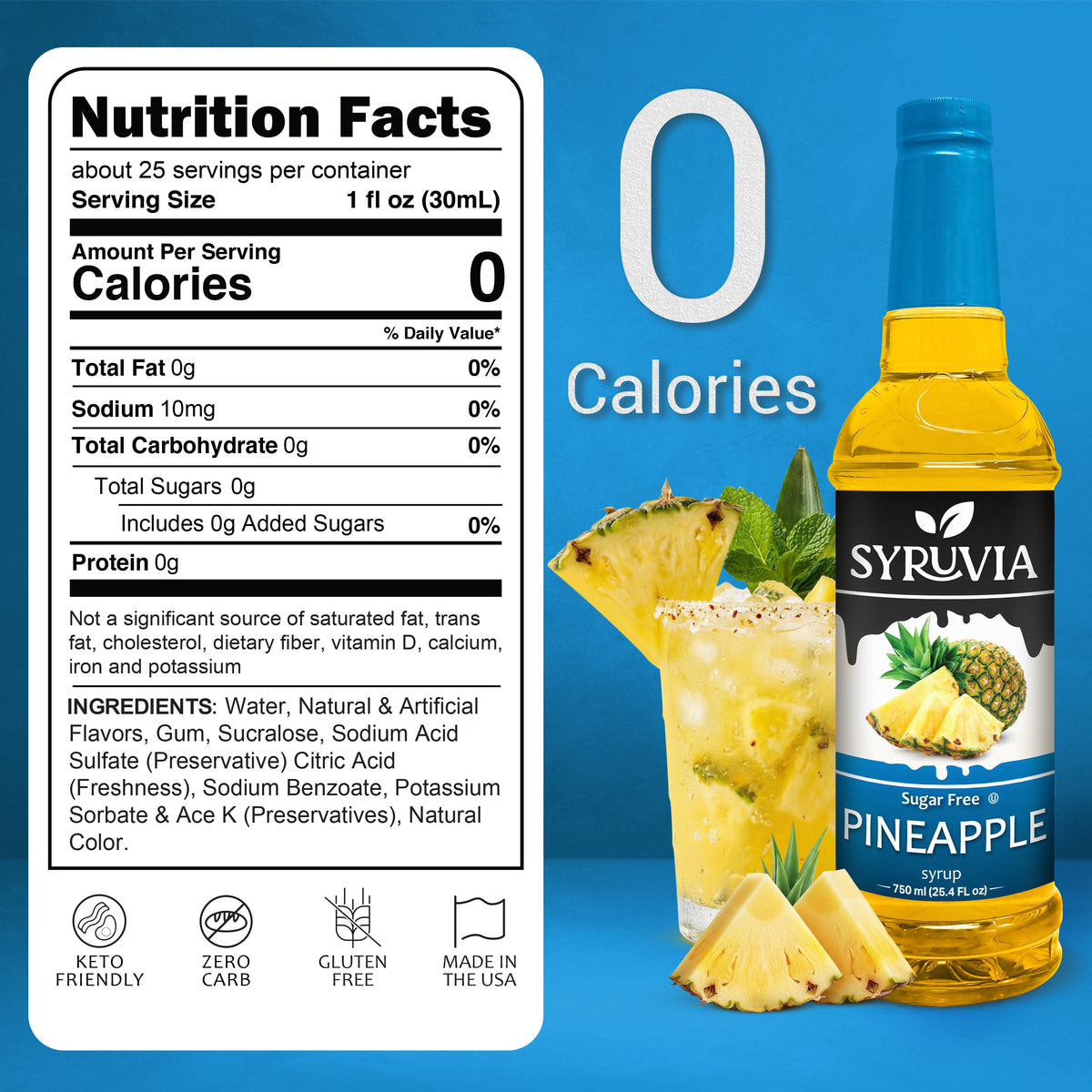 Sugar-Free Pineapple Syrup Syruvia