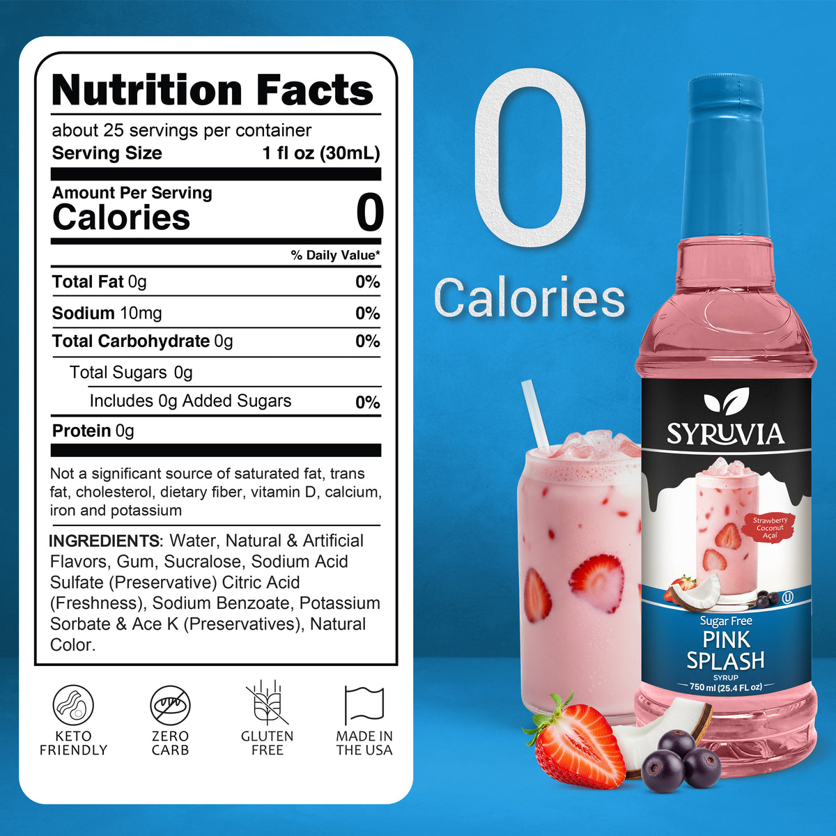 Sugar-Free Pink Splash Syrup