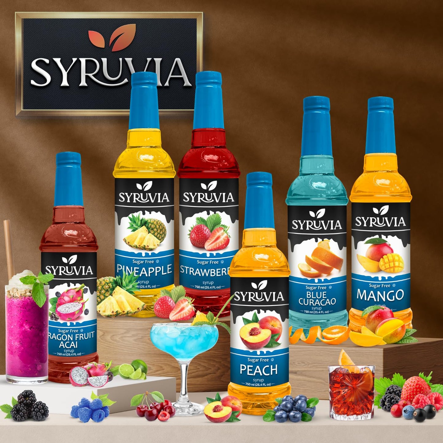 Pomegranate sugar free syrup coffee