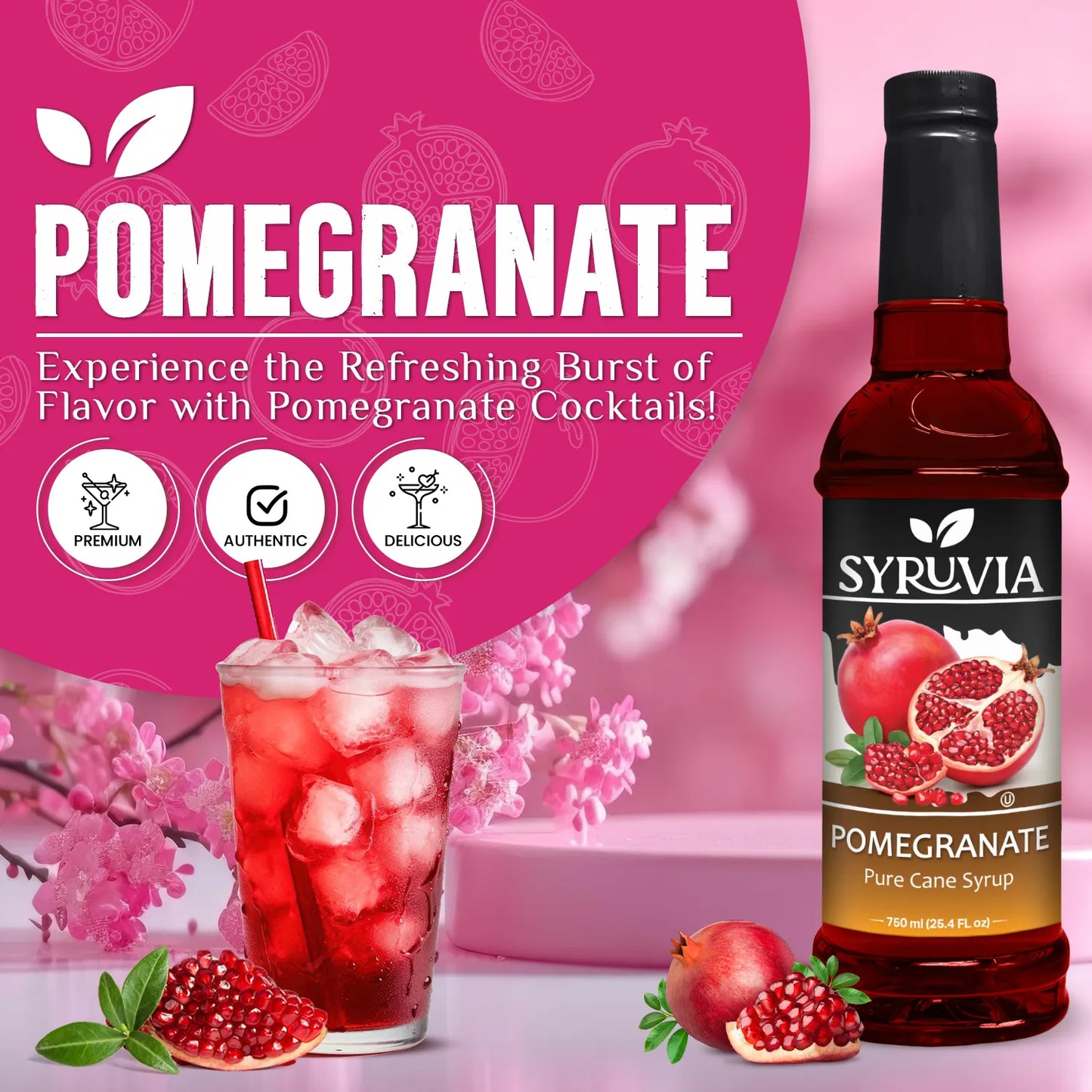 Pomegranate syrup for coffee