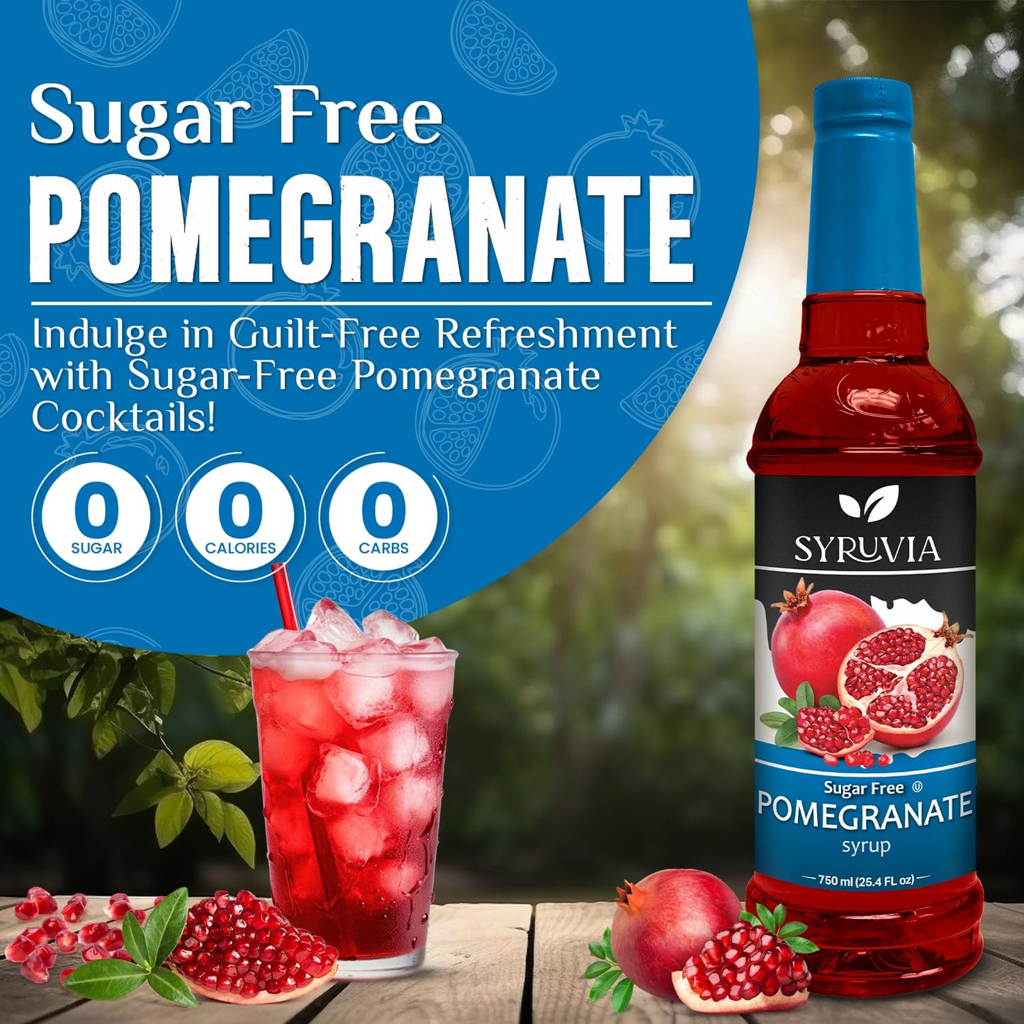 Pomegranate syrups for coffee