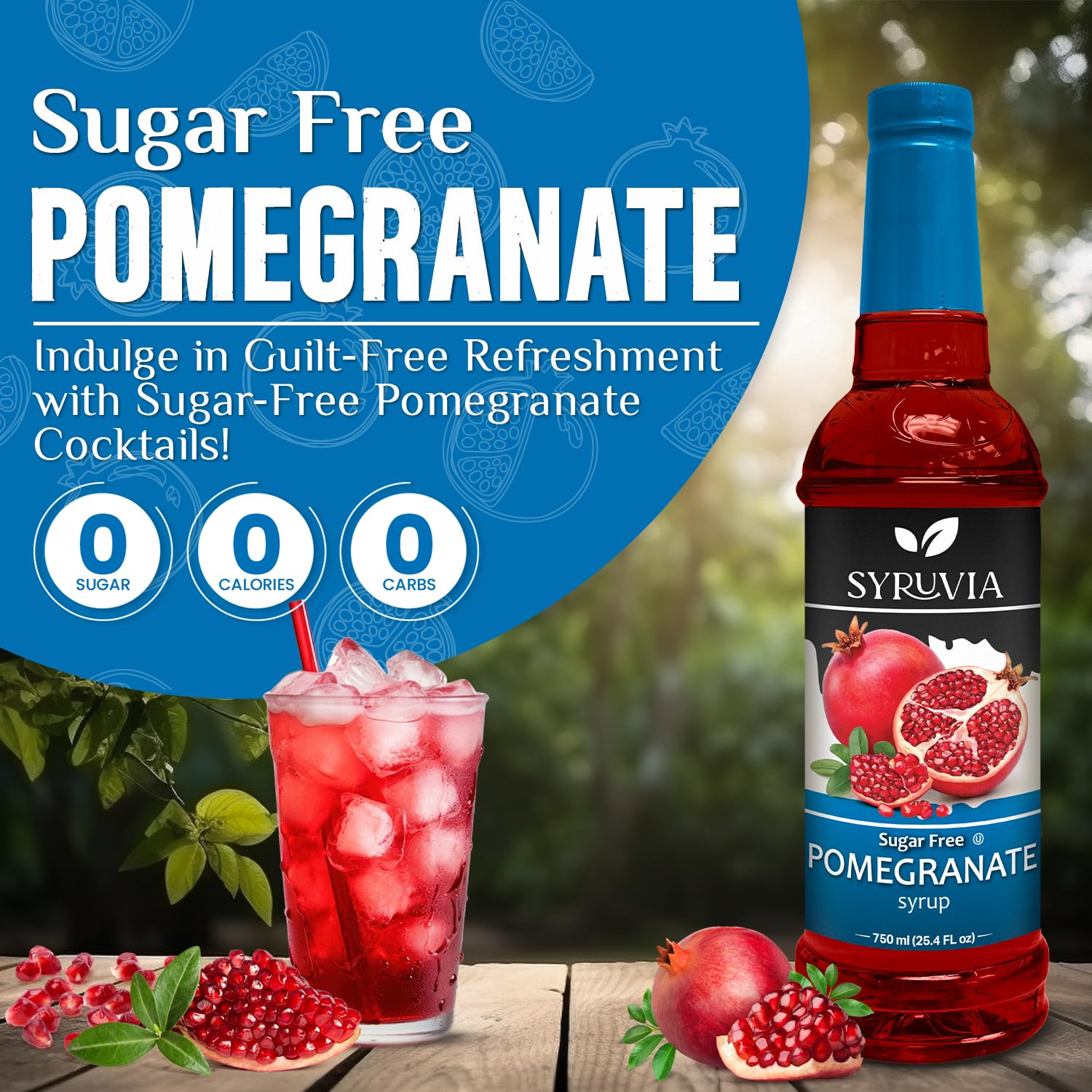 Pomegranate syrups for coffee