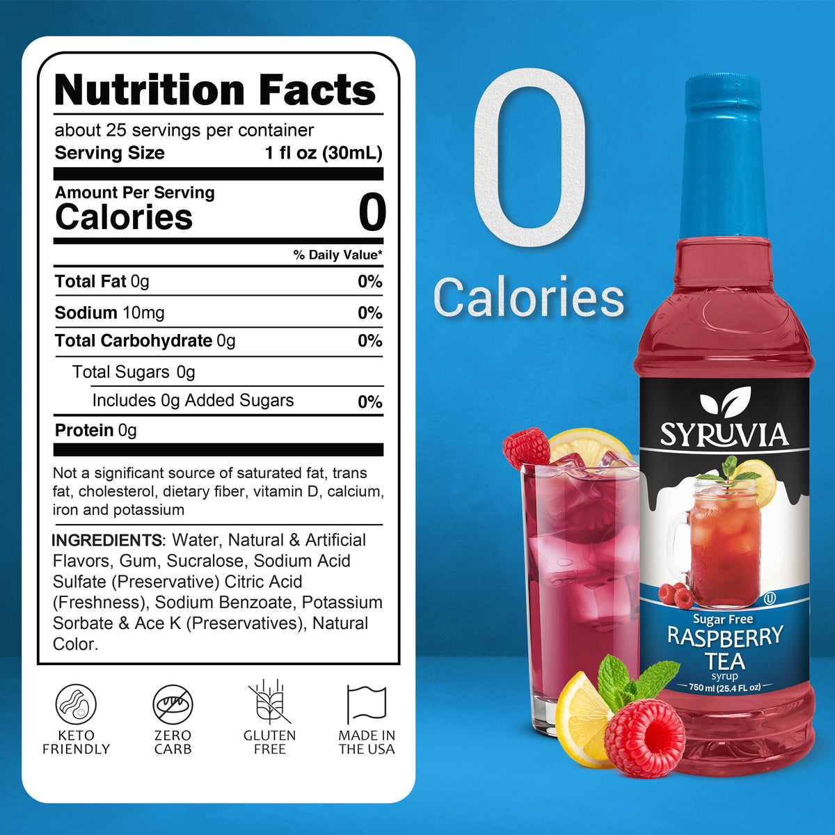 Sugar-Free Raspberry Tea Syrup Syruvia