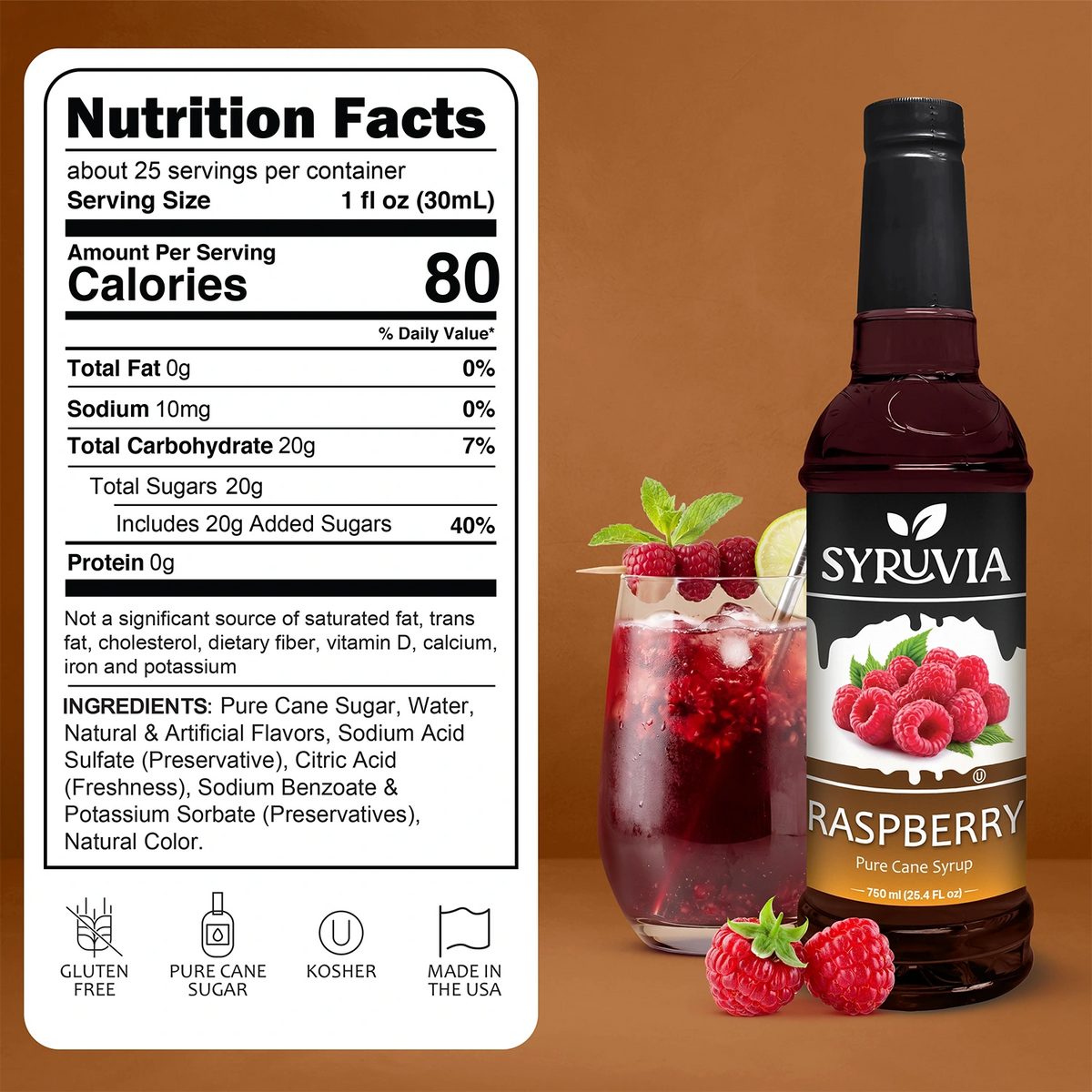 Raspberry Syrup Syruvia