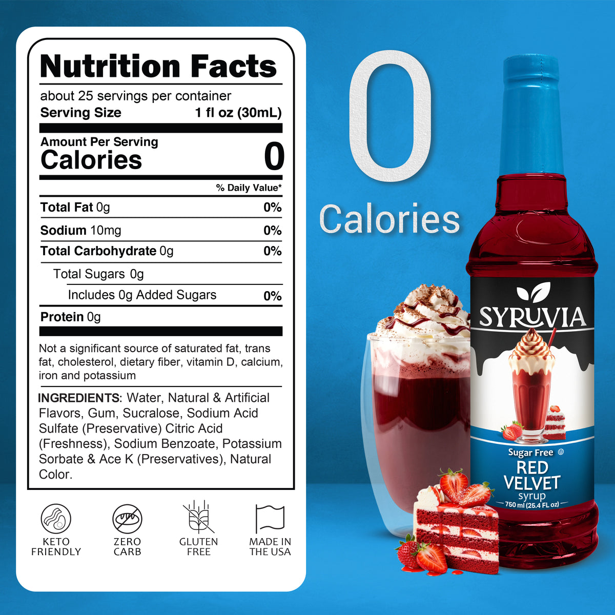 Sugar-Free Red Velvet Syrup Syruvia