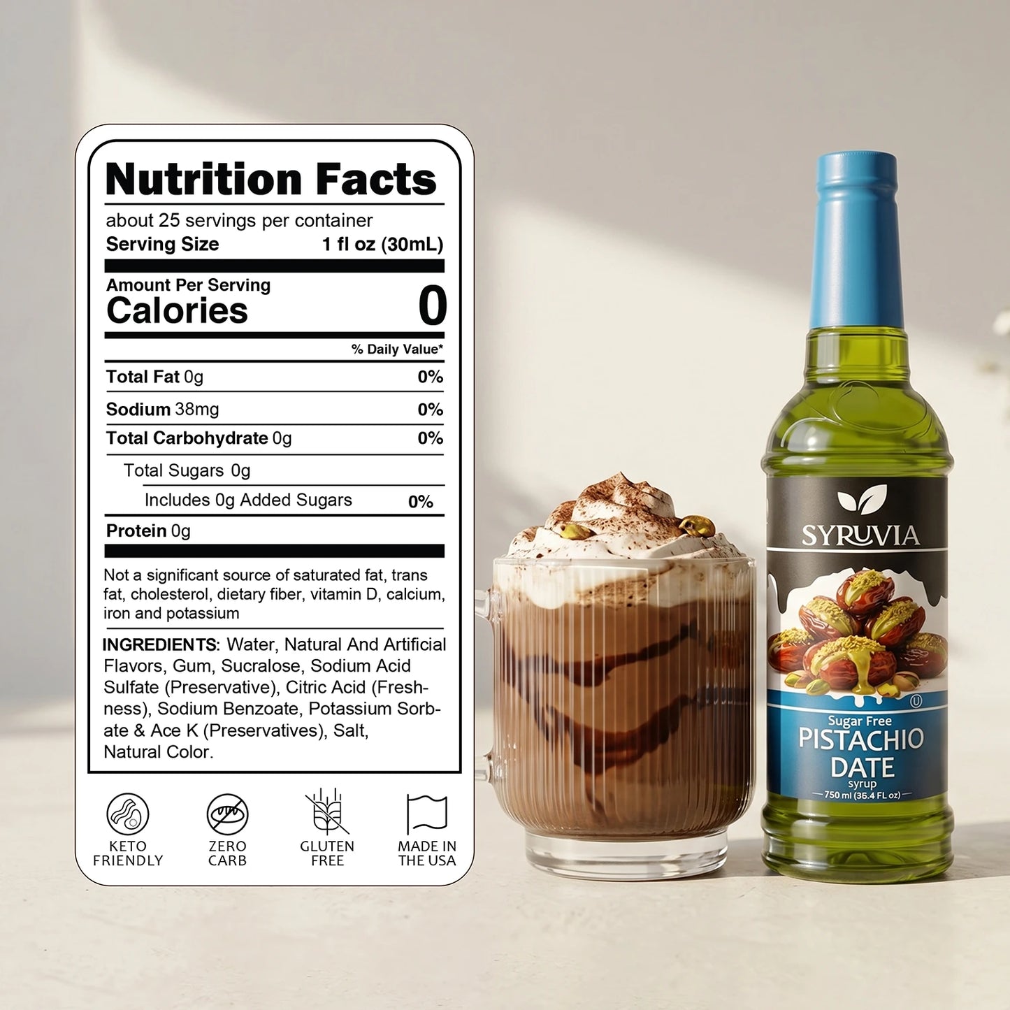 Sugar-Free Pistachio Date Syrup Syruvia