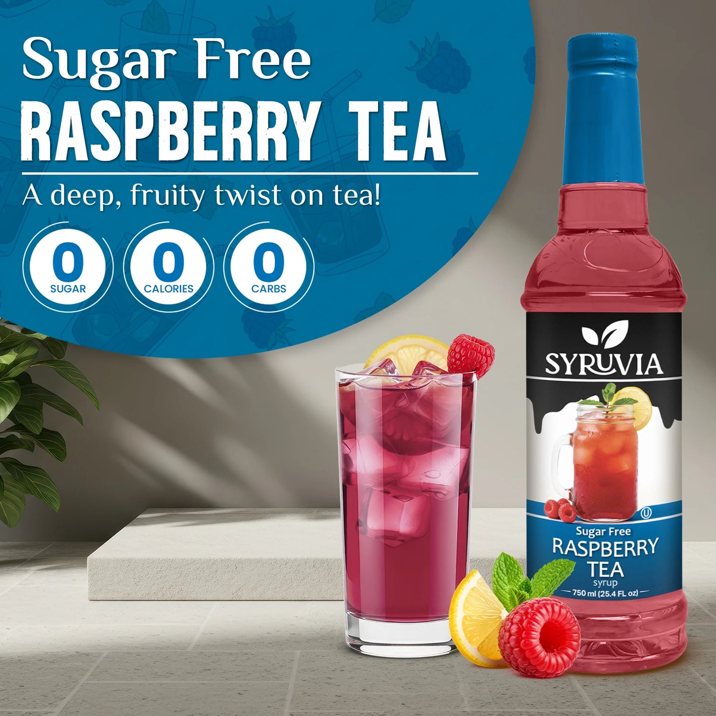 Sugar-Free Raspberry Tea Syrup Syruvia