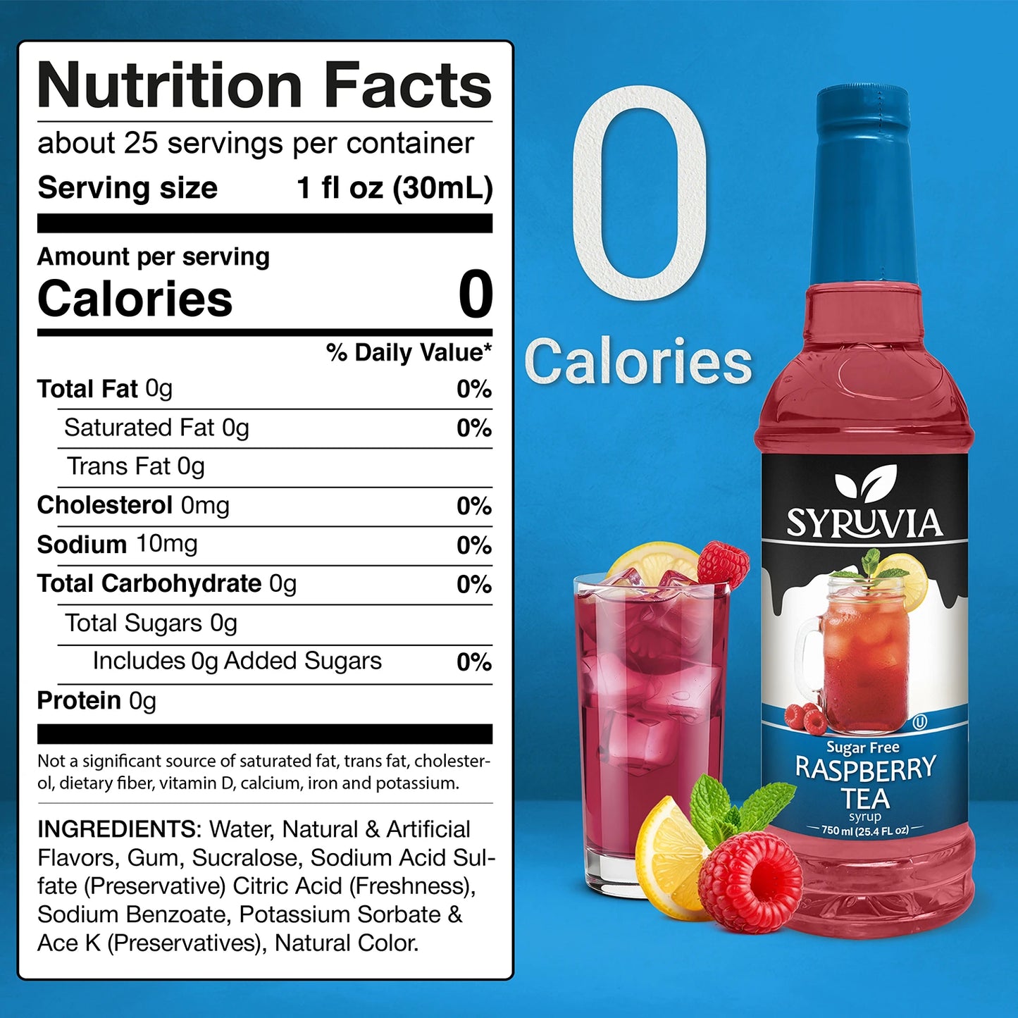 Sugar-Free Raspberry Tea Syrup Syruvia