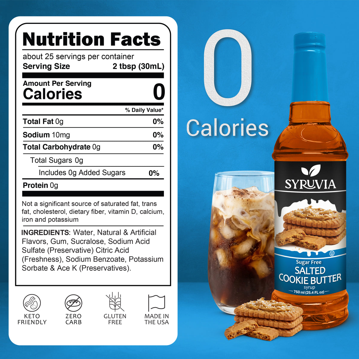 Sugar-Free Salted Cookie Butter Syrup Syruvia