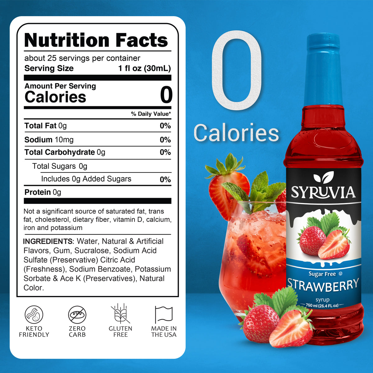 Sugar-Free Strawberry Syrup Syruvia